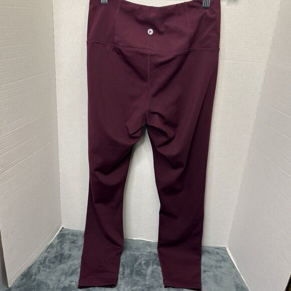 90 Degree by Reflex Athletic Pants Leggings Burgundy S Small Yoga Running Gym - Picture 4 of 7